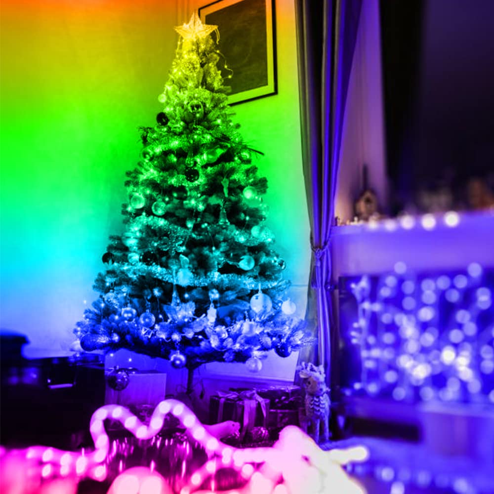 RUISHINE LED strip with remote offers quick color and brightness control.