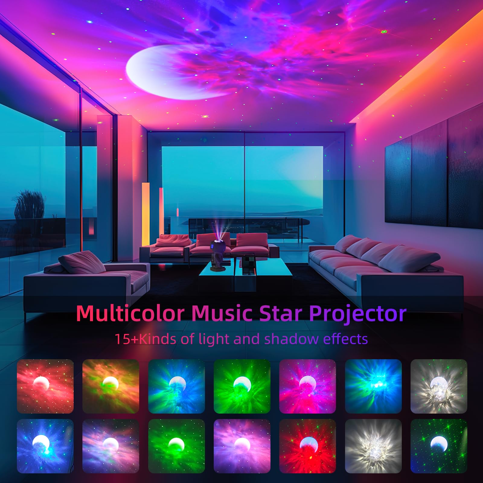 RUISHINE Moon base removable and arm poseable for versatile decorative display.