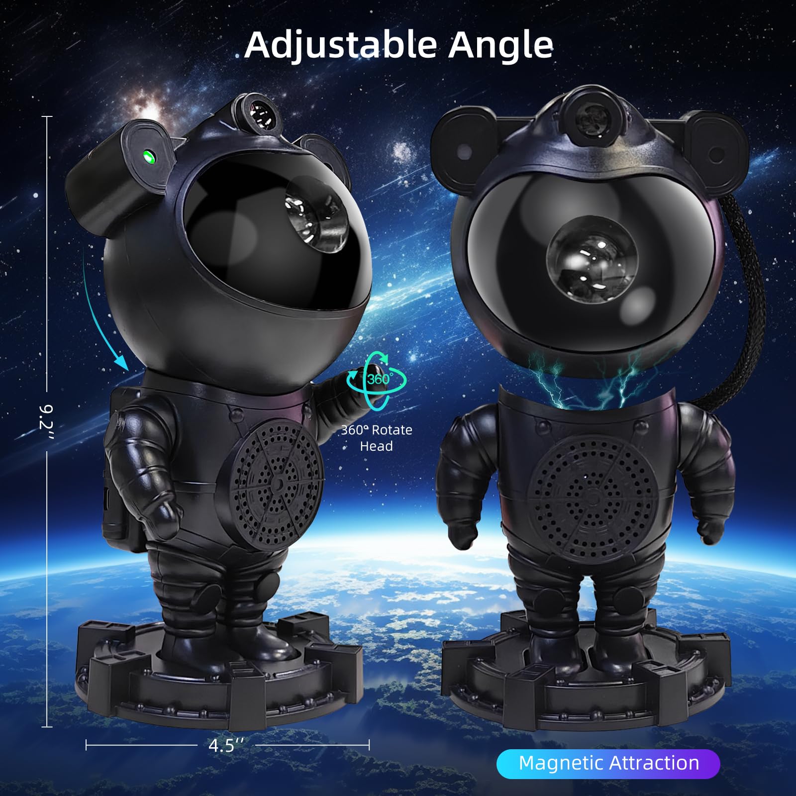 RUISHINE Nebula projection with dynamic colors enhances relaxing ambience in any room.