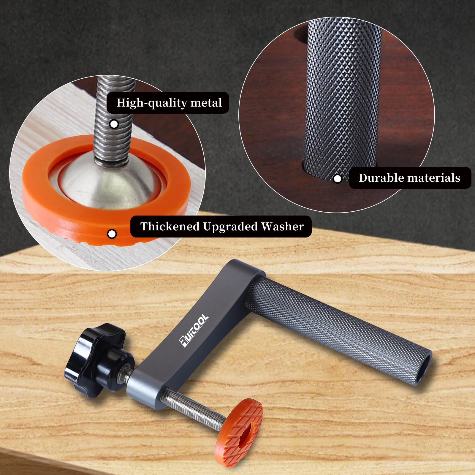 RUITOOL adjustable clamping pressure up to 600 lbs prevents movement