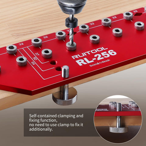 RUITOOL adjustable spacing options 37, 50, and 64 mm for shelves