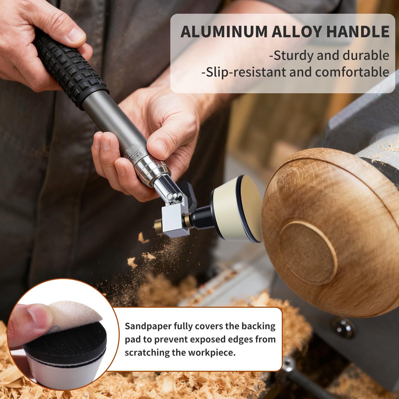 RUITOOL bowl sander flexible head adjusts for bowls and curves