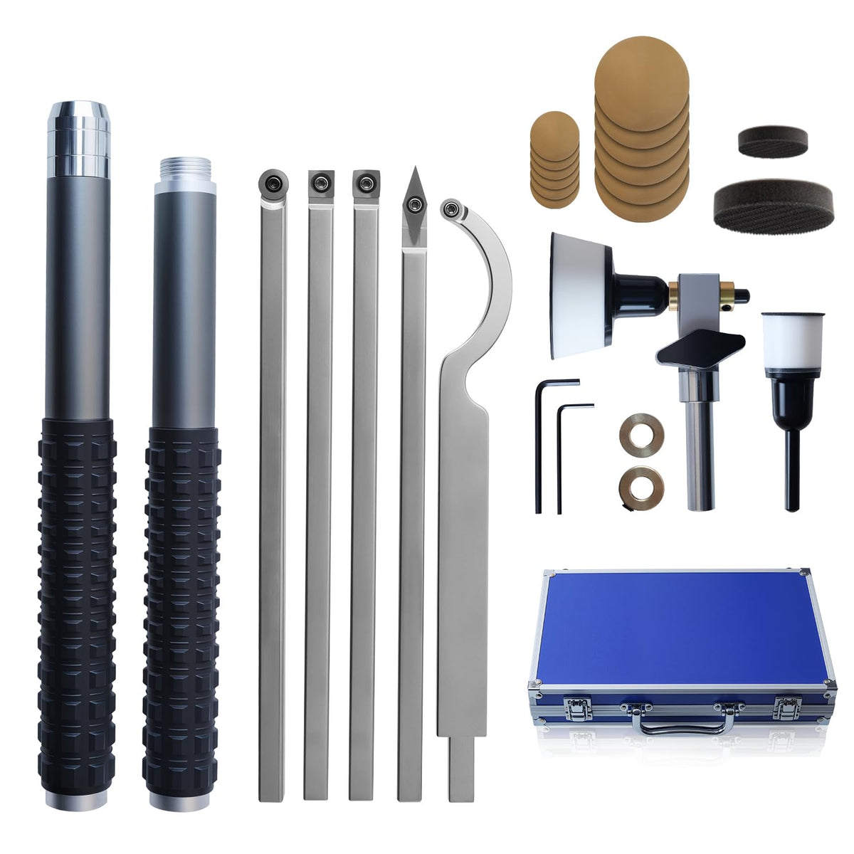 RUITOOL carbide lathe tools set for precise wood turning.