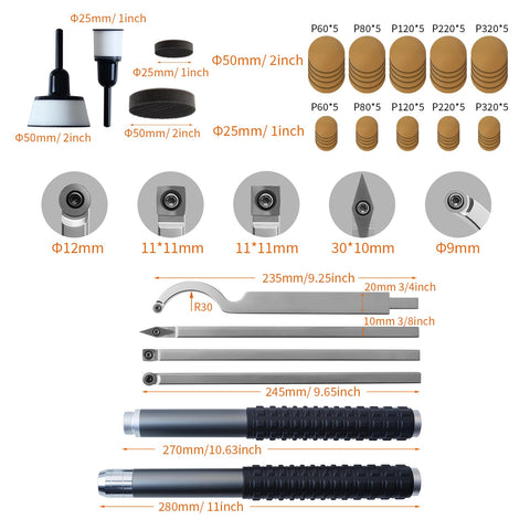 RUITOOL Finisher carbide tip for clean curves and edges.