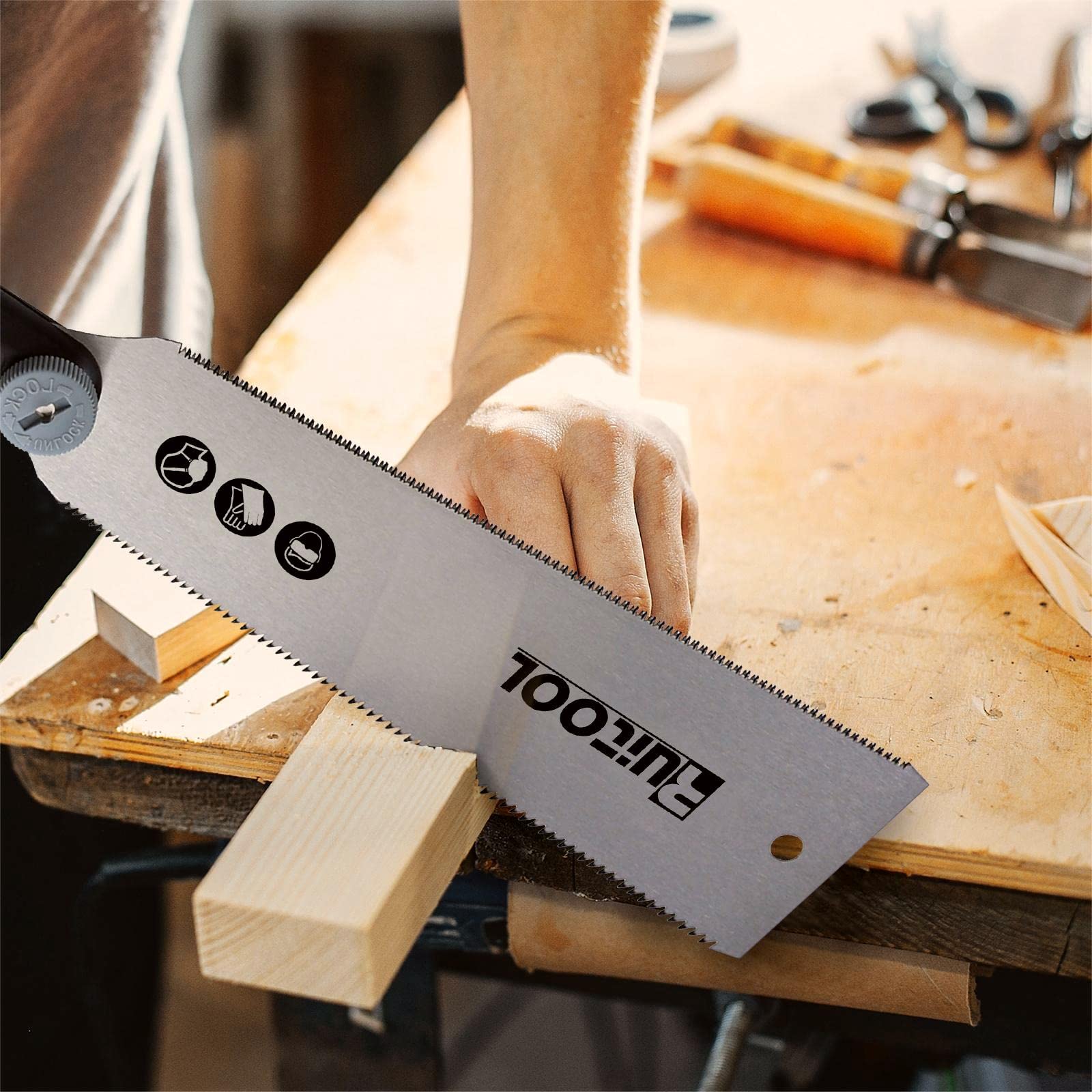 RUITOOL Japanese Pull Saw coarse-teeth ideal for fast rough cuts