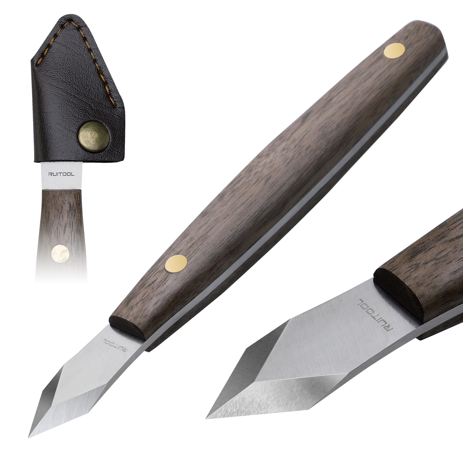 RUITOOL marking knife with double-beveled blade for precise scribing.