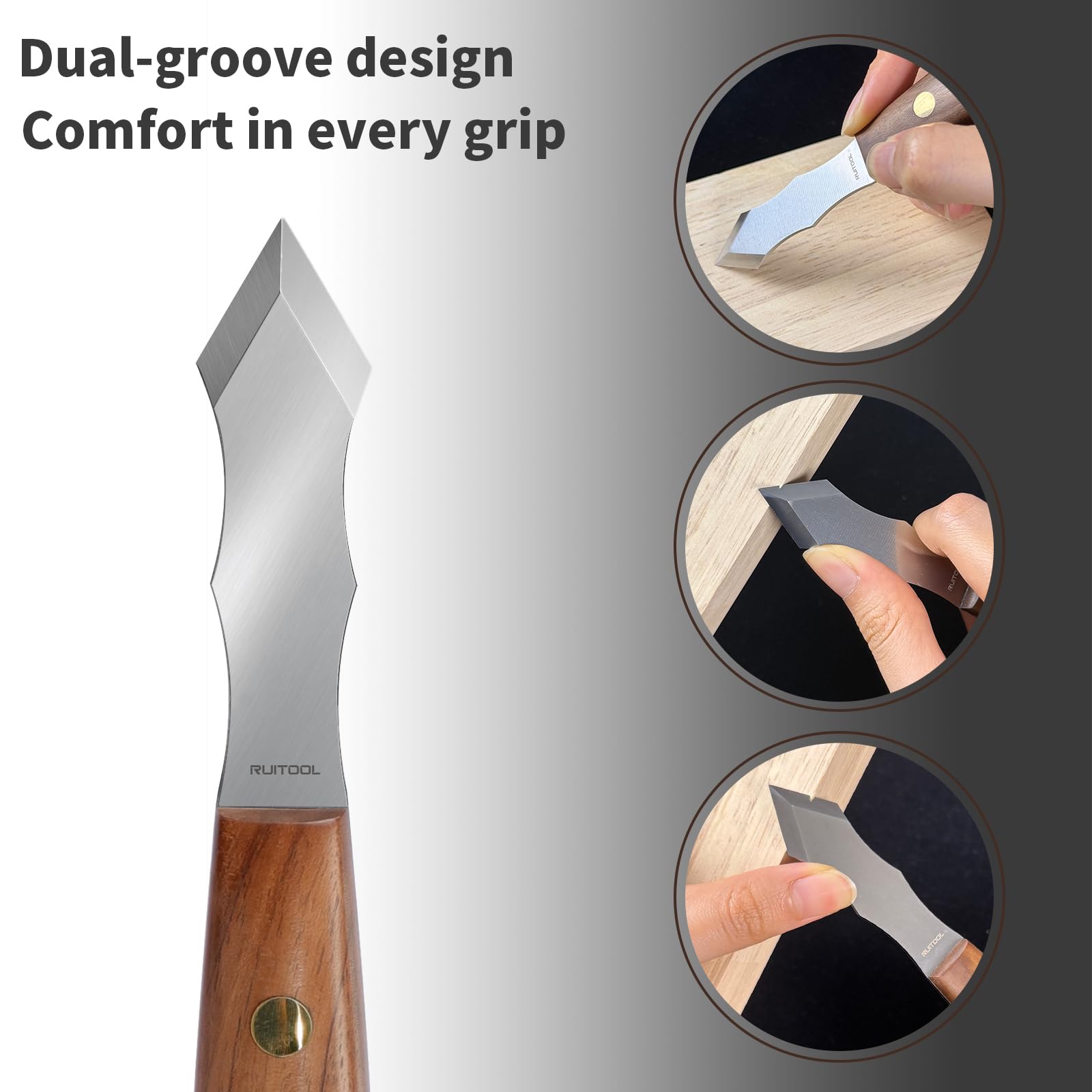 RUITOOL marking knife dual-groove handle for customizable grip