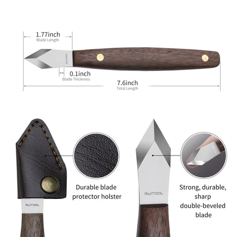 RUITOOL marking knife uses high-carbon steel blade for long-lasting sharpness.