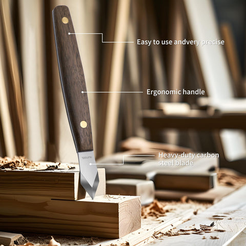 RUITOOL marking knife with leather sheath for blade protection.