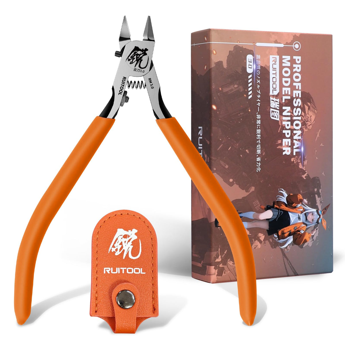 RUITOOL Model Nippers with ultra-thin blade for clean, precise cuts in model building.