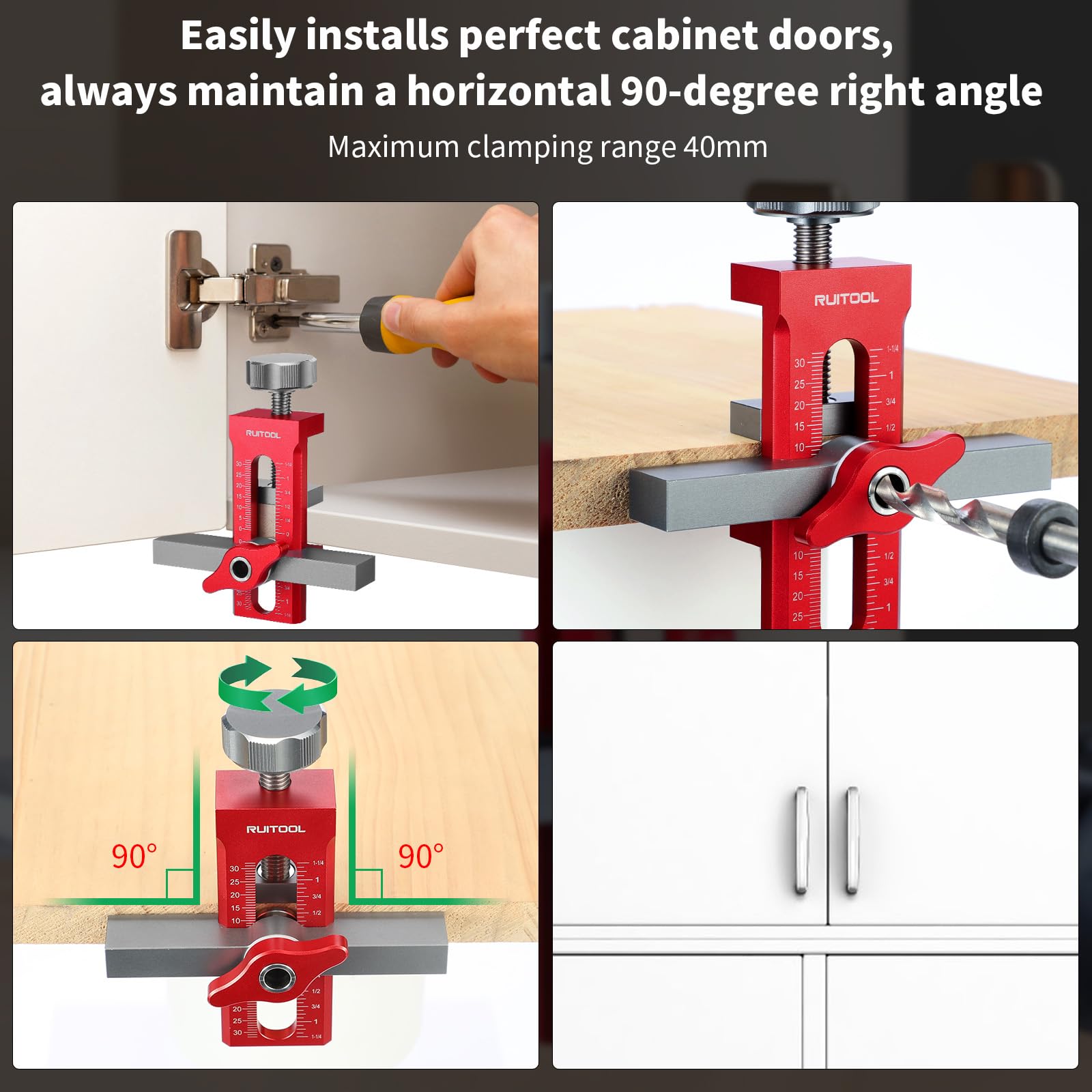 RUITOOL precise markings ensure level cabinet doors
