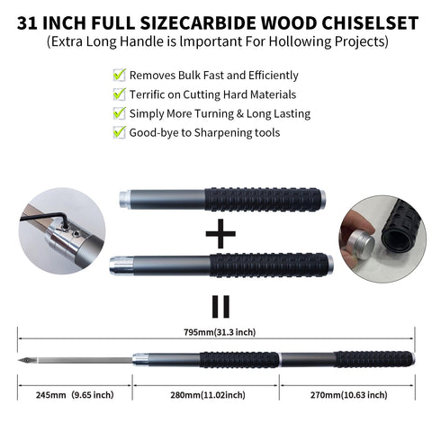 RUITOOL Rougher carbide tip for rapid material removal.
