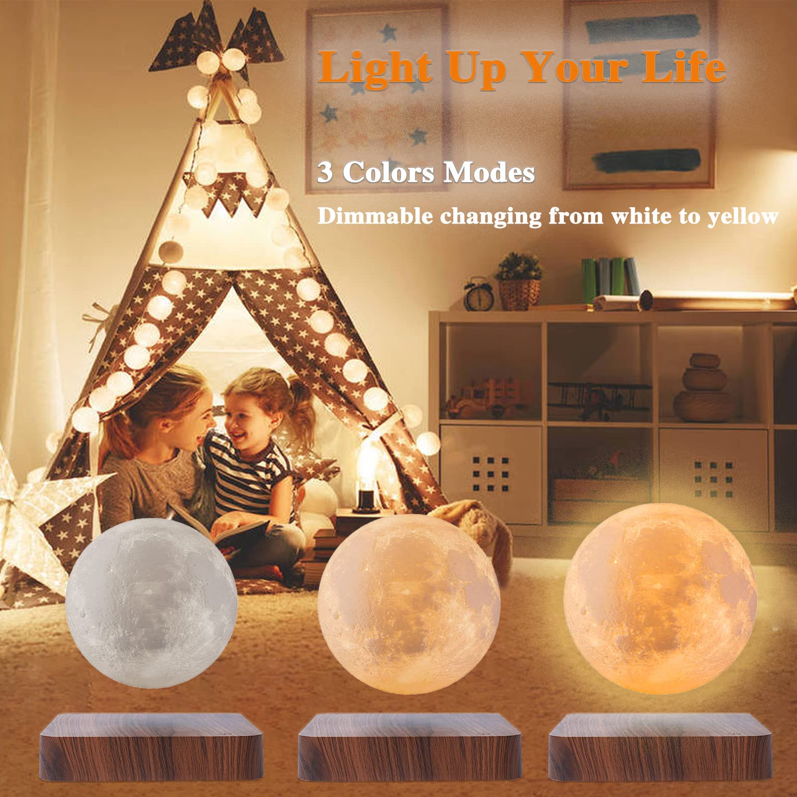 RUIXINDA bedroom scene offers a gentle nighttime glow.