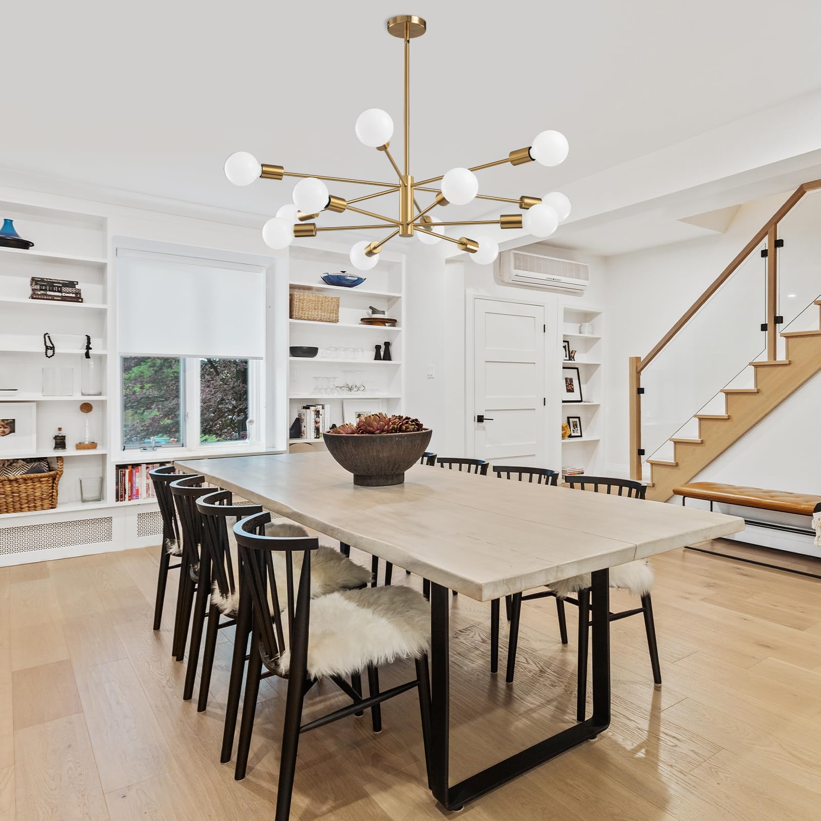 RUIYEY versatile chandelier for living rooms, kitchens, foyers, and bars.