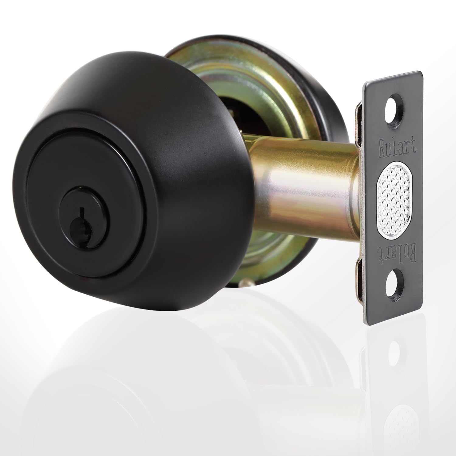 Rulart double keyed deadbolt lock front view with dual-key access for privacy