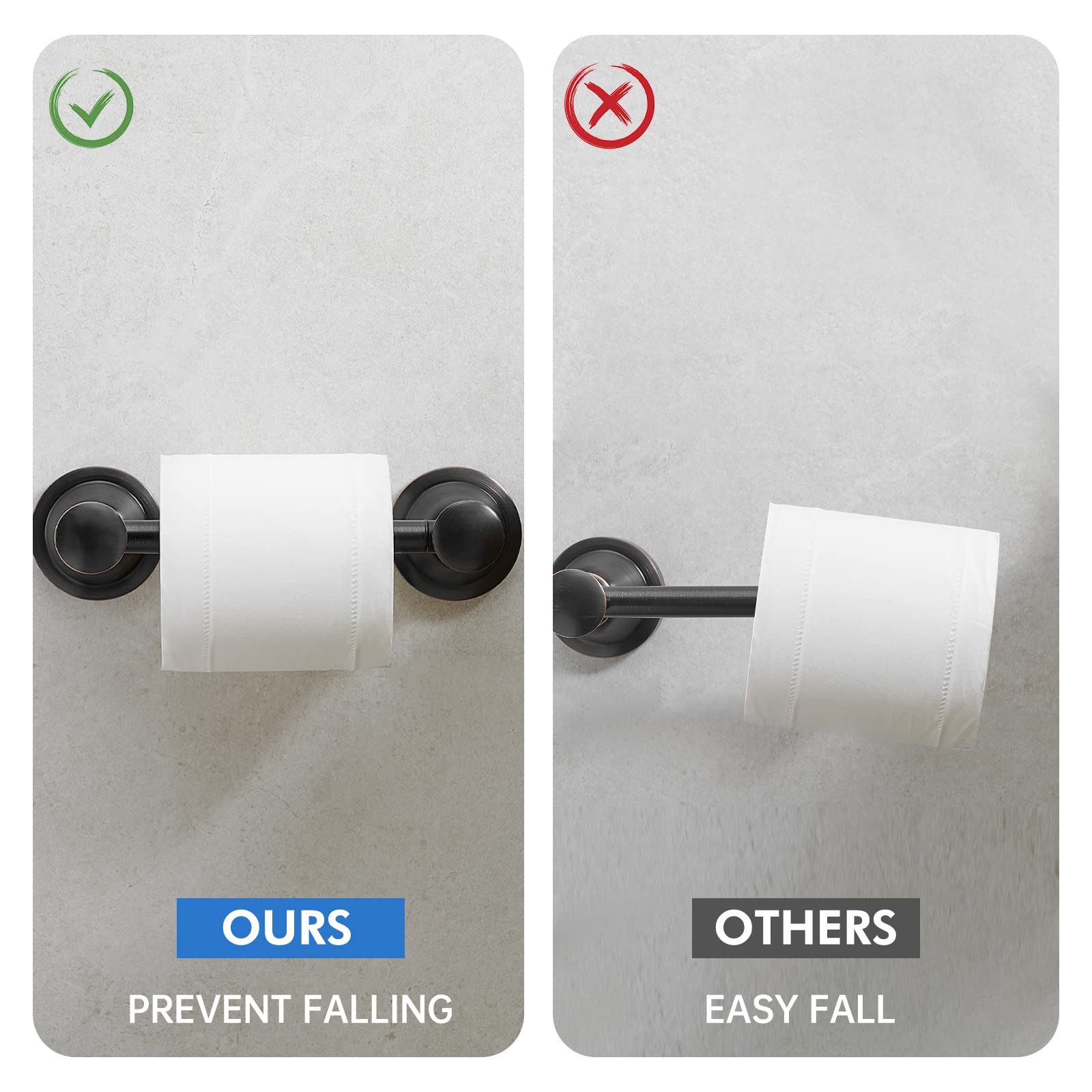 RUMOSE easy-roll-change rod simplifies refilling tissue