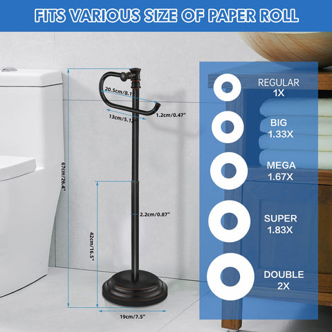 RUMOSE free-standing design fits bathrooms, campers, and small spaces.