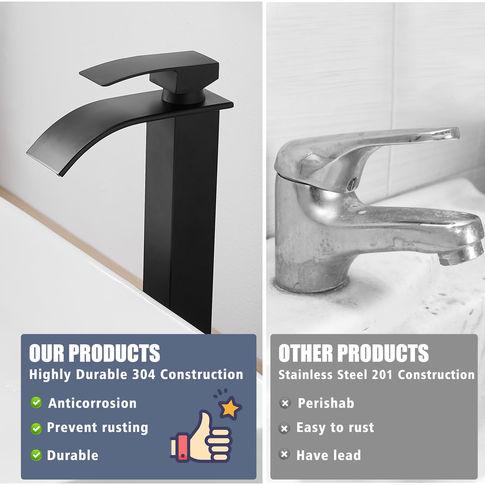 RUMOSE pop-up drain design complements vessel sinks
