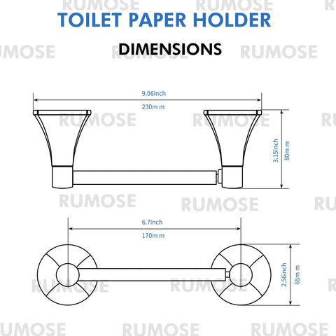 RUMOSE 5.5-inch rod length accommodates standard rolls