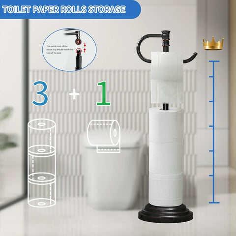 RUMOSE rotating towel ring adds flexible hanging options.