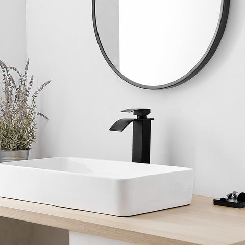 RUMOSE stainless steel bathroom faucet close-up showing durability