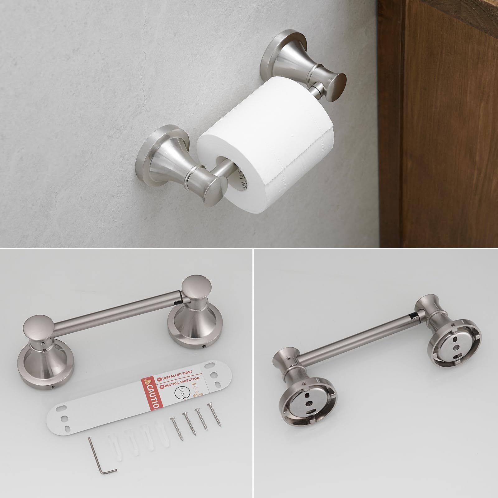 RUMOSE stainless steel construction ensures durable bathroom accessories.