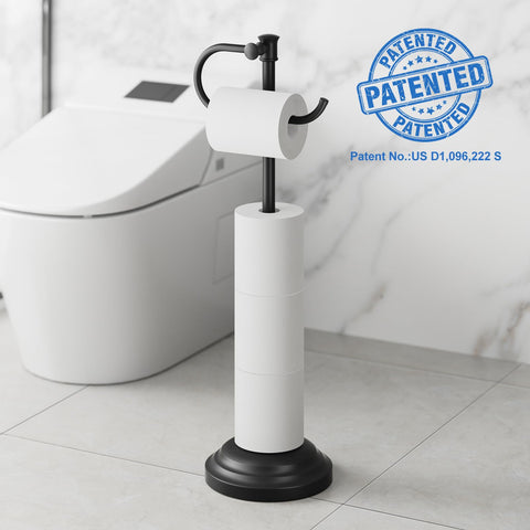 RUMOSE toilet paper holder stand non-slip base protects floors.