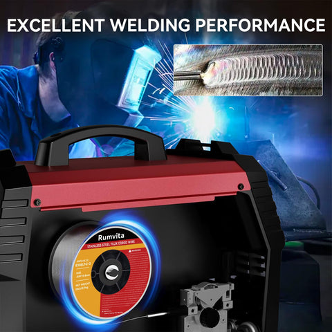 Rumvita E308LFC-O low-splatter performance reduces post-weld cleanup.
