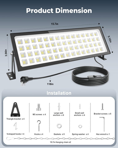 RUNBARRY linked two-light setup delivers brighter, wider illumination