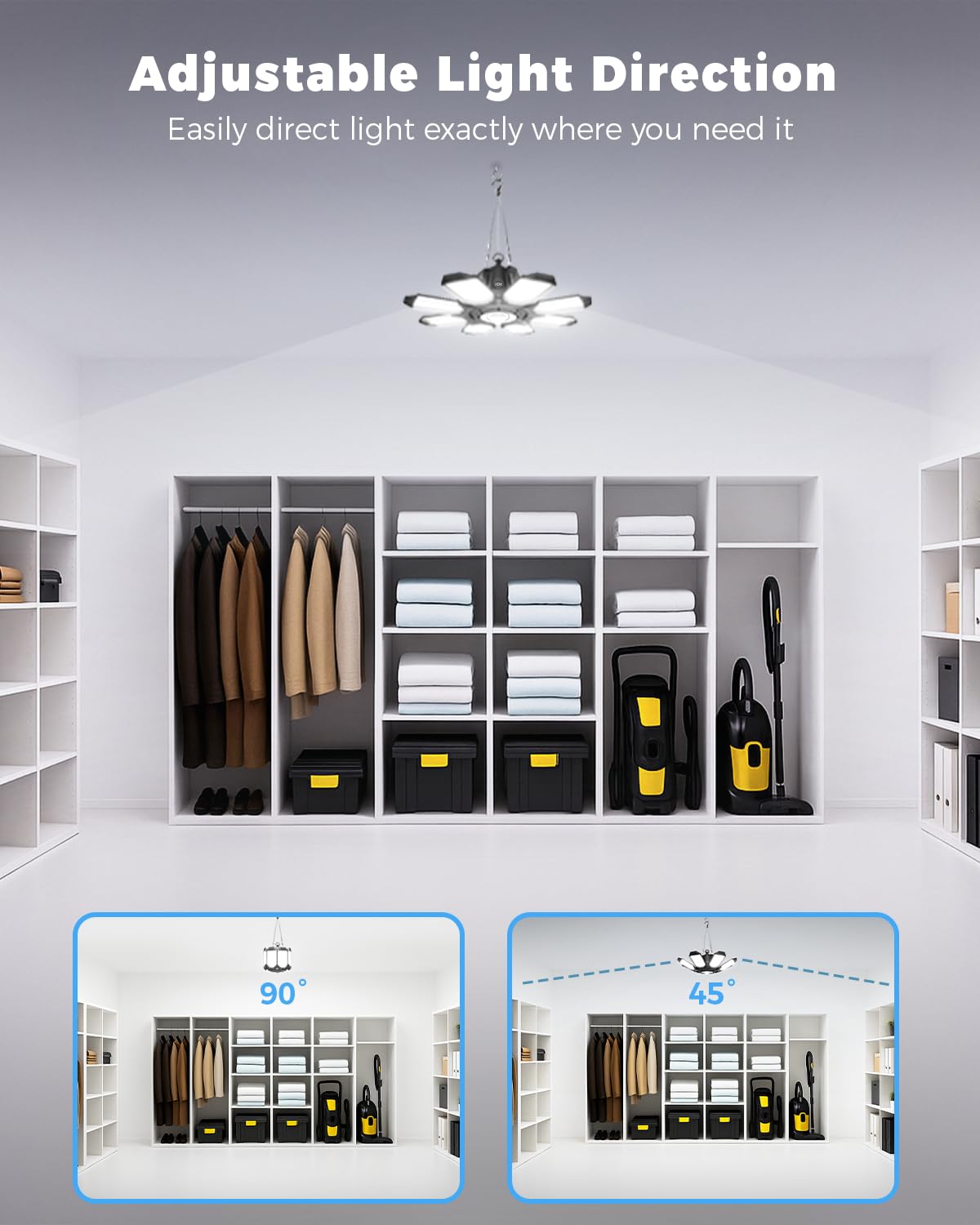 RUNBARRY plug-in garage light installation for quick, tool-free setup.