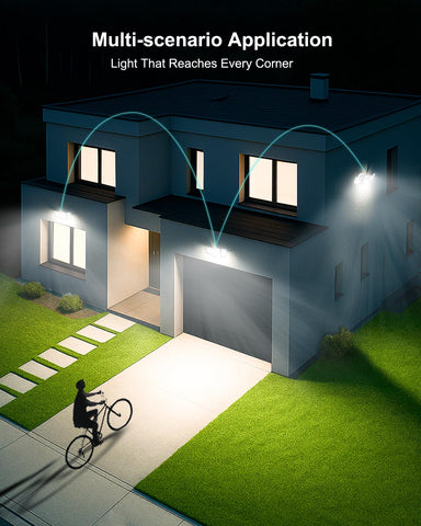 RUNBARRY wide 270-degree lighting design expands coverage for yards, patios, and entrances.