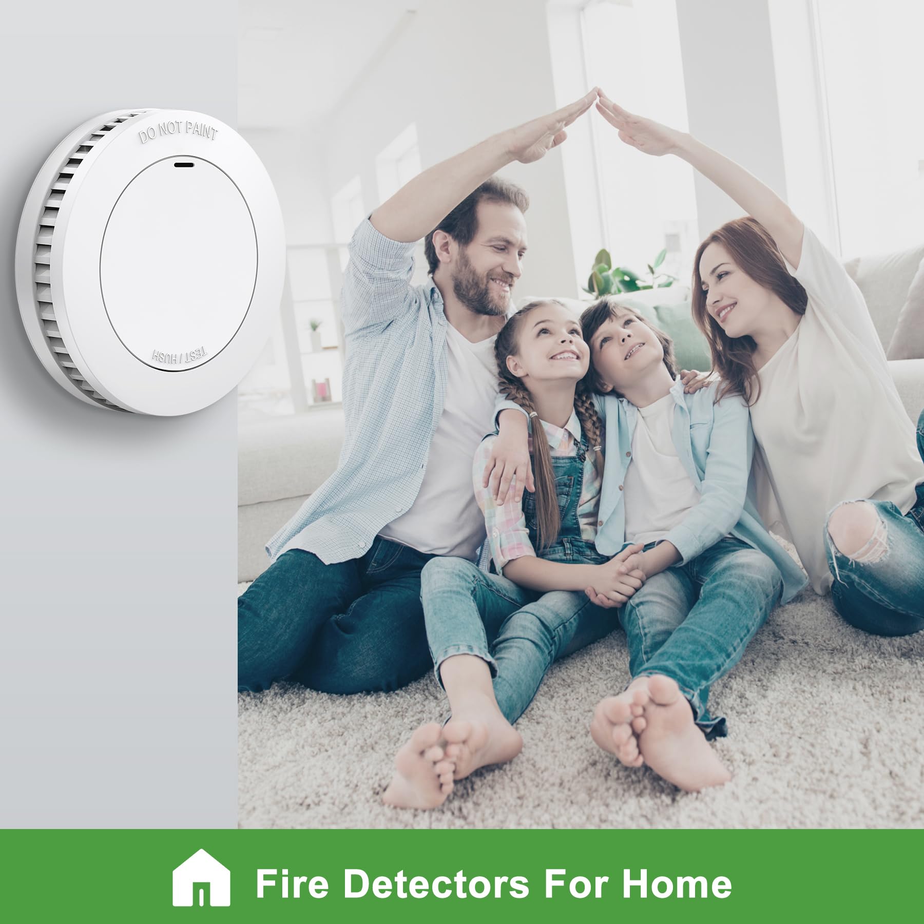 Runidur Fire Alarm indoor mounting example for home setup