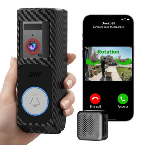 RUNOCAM video doorbell front view for instant visitor awareness.