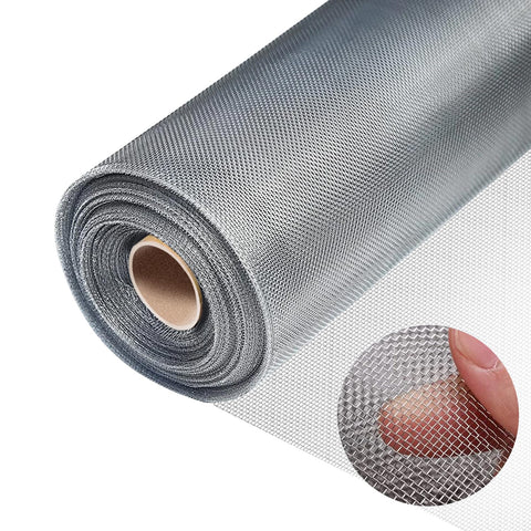 Runpig 304 stainless steel mesh roll, 24in x 10ft, durable window screen solution.