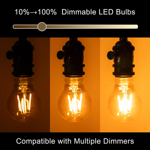 Runquiz E26 base amber warm light suited for retro fixtures