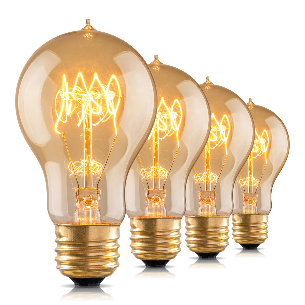 Runquiz warm Edison bulb with amber glass for cozy living spaces