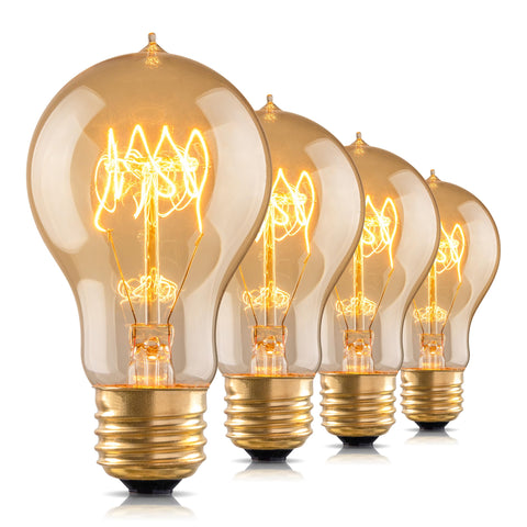 Runquiz warm Edison bulb with amber glass for cozy living spaces