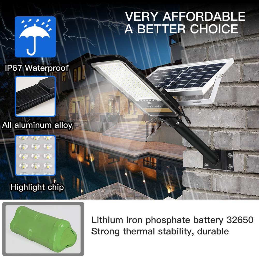 RuoKid solar street light 16000lm high brightness output.