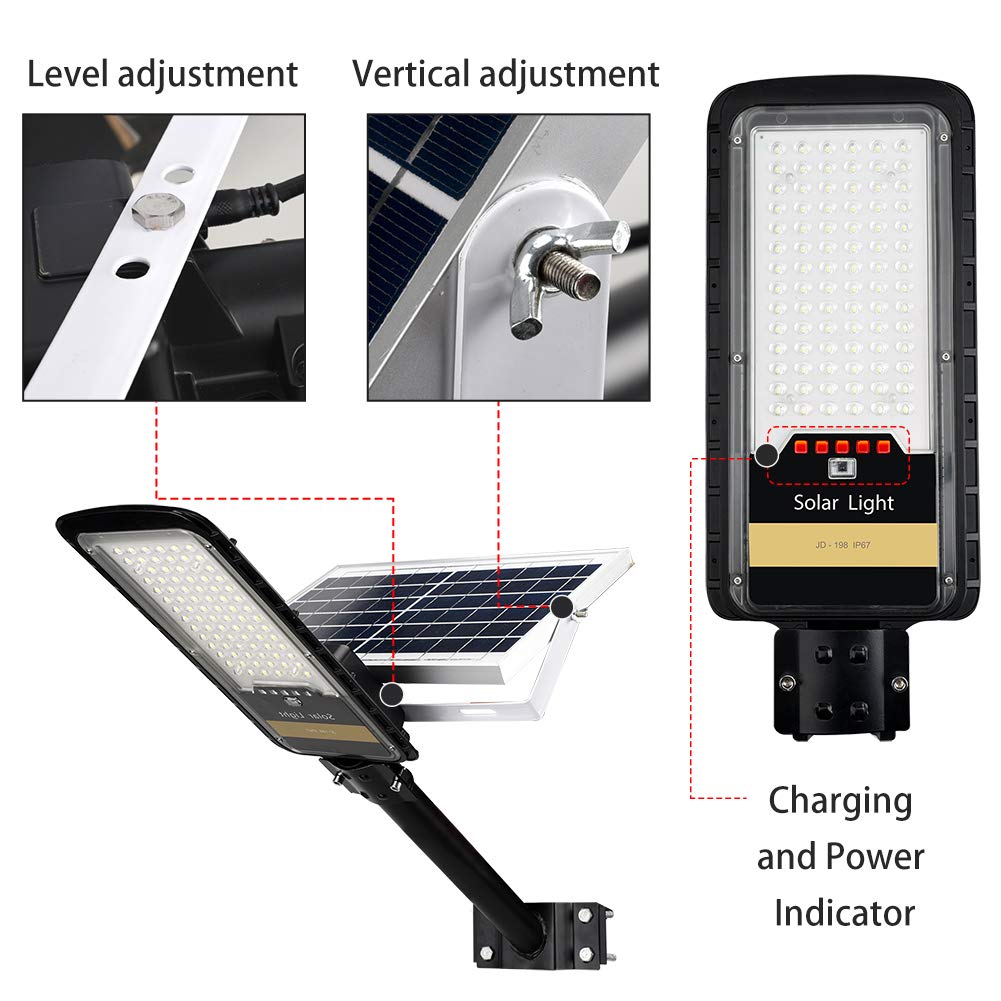 RuoKid solar street light operates automatically from dusk to dawn.