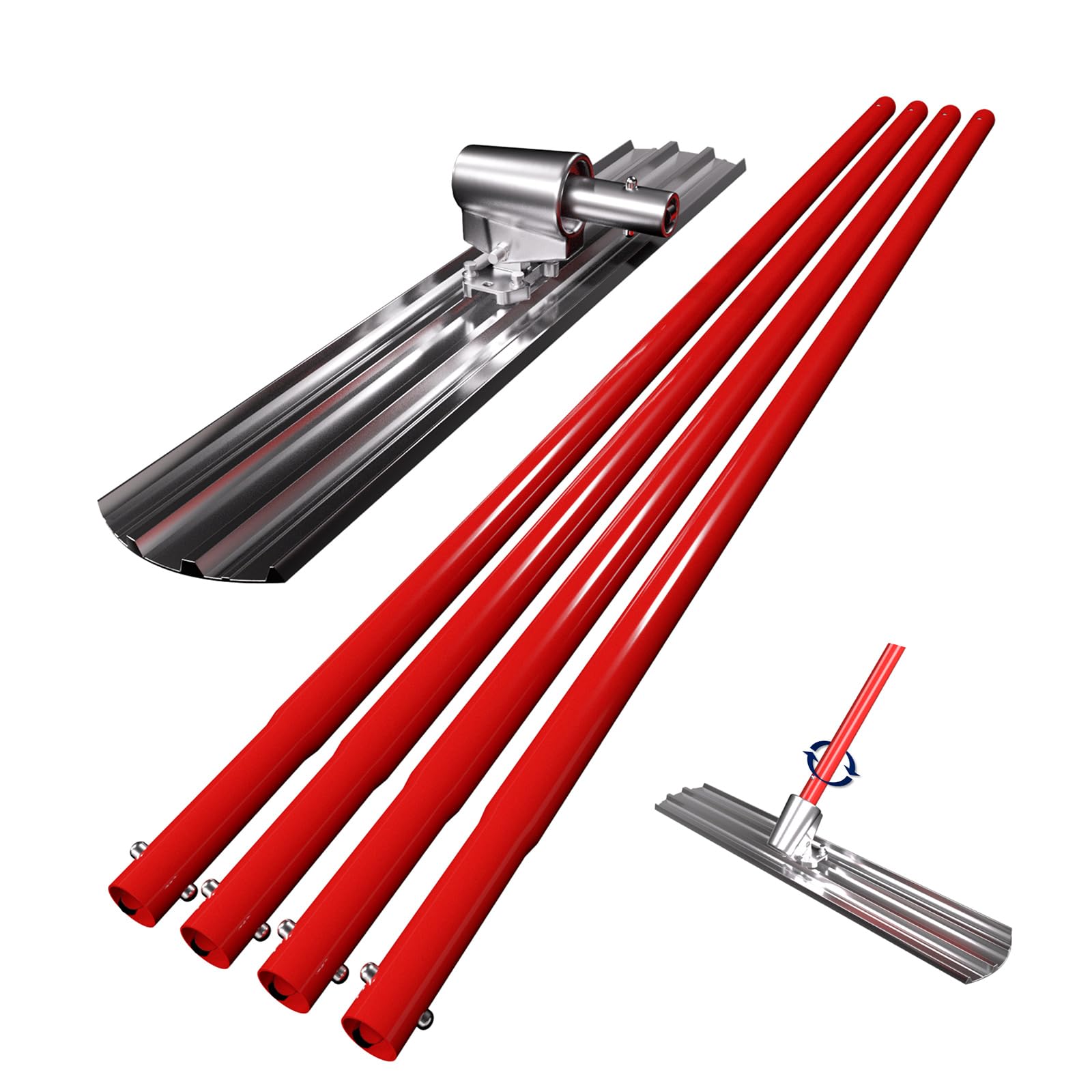 RUPERTOOL concrete float with round ends for smooth, even finishes on large slabs.