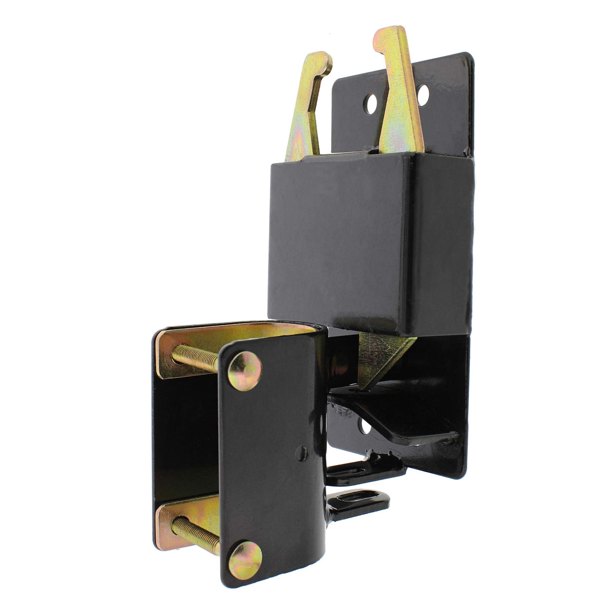 Rural365 Farm Gate Latch Two-Way in use securing cattle and horses on a ranch.