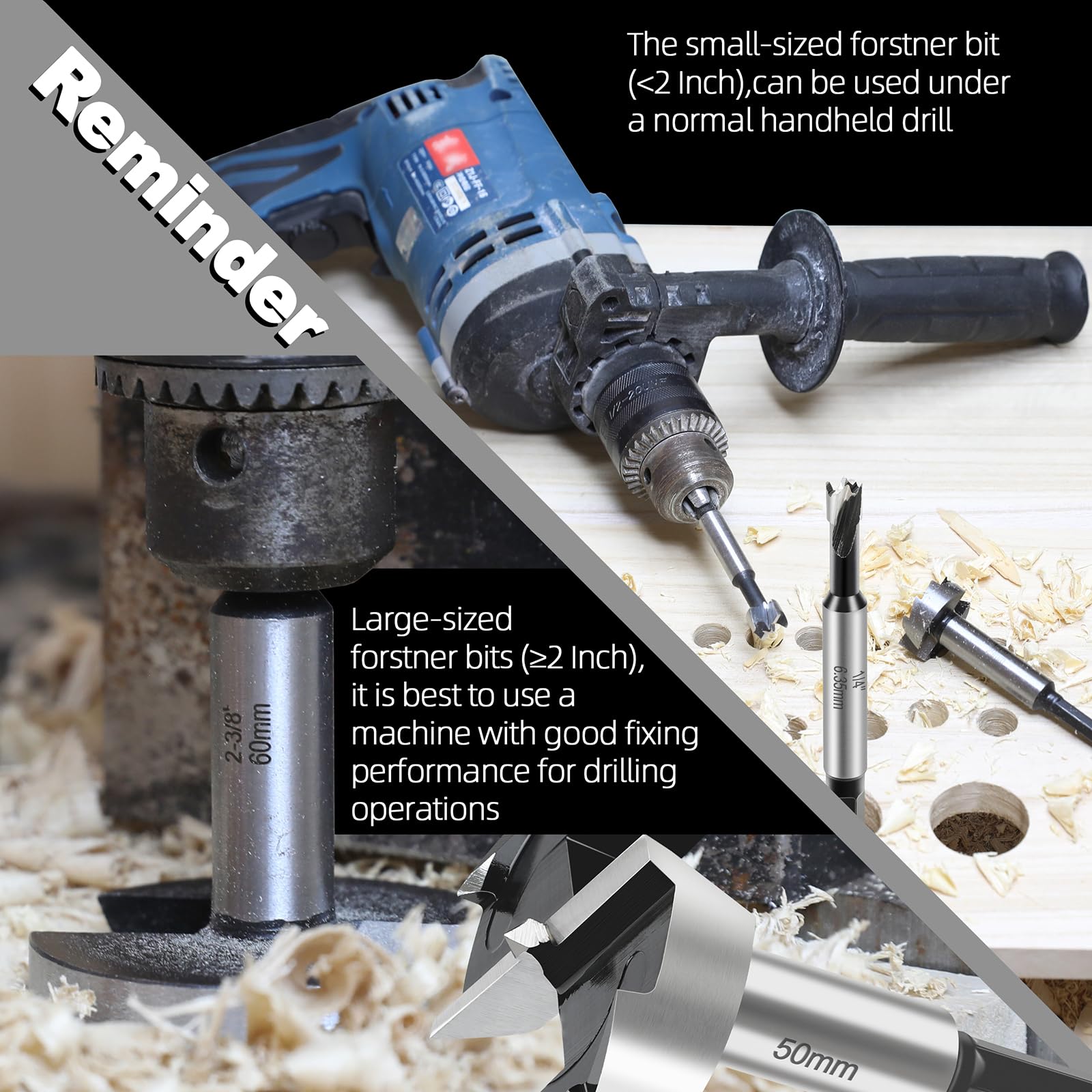 RURITKIT Forstner bit hardened ASTM 5140 steel and durable sharpness