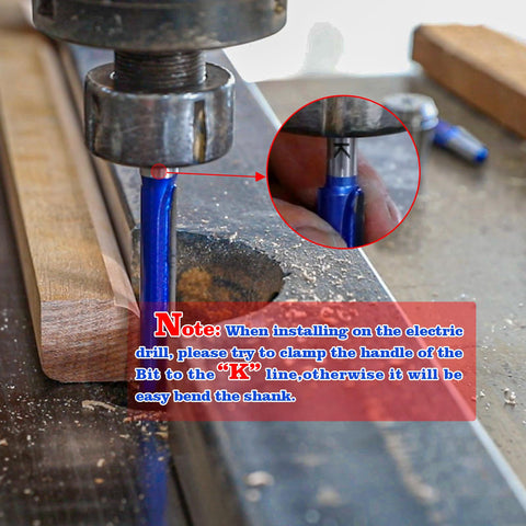 RURITKIT straight cut router bit set with 3/8 inch diameter for wider dados.