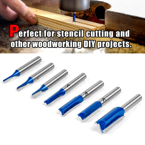 RURITKIT straight cut router bit set with 5/16 inch diameter for deeper grooves.