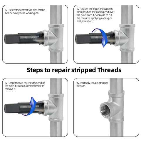 RURITKIT thread repair demo shows effective damaged-thread restoration.