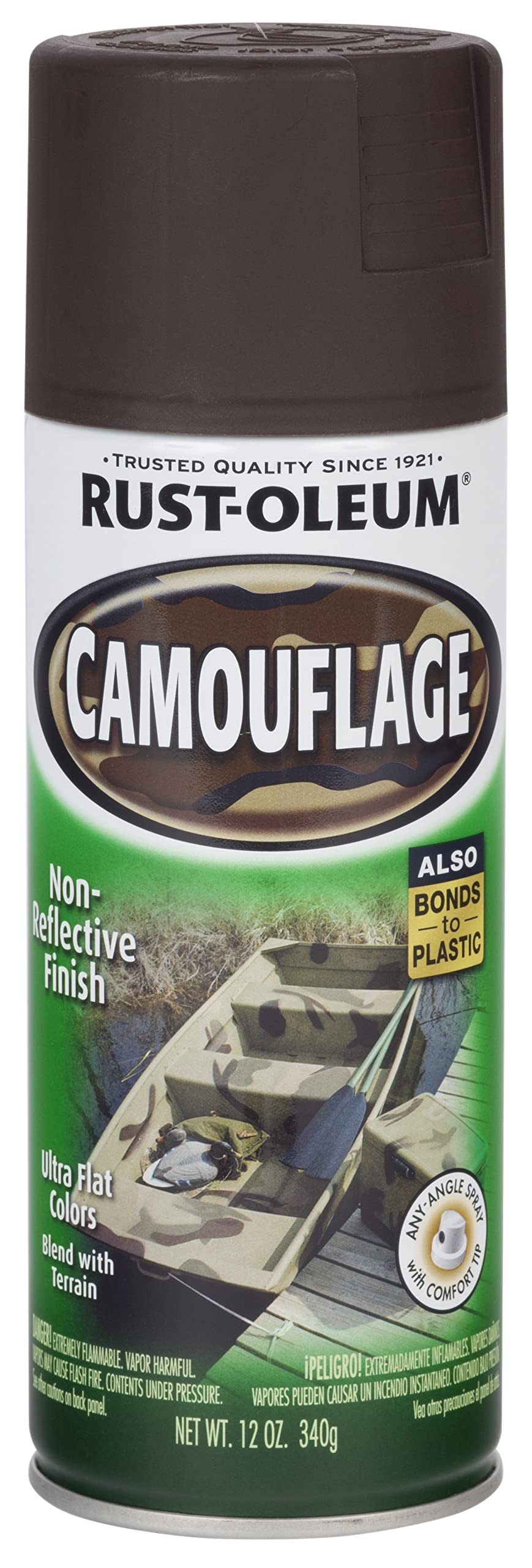 Rust-Oleum camouflage six-pack kit for versatile, multi-color concealment projects.