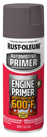 Rust-Oleum Engine Enamel flat gray primer spray can for engines