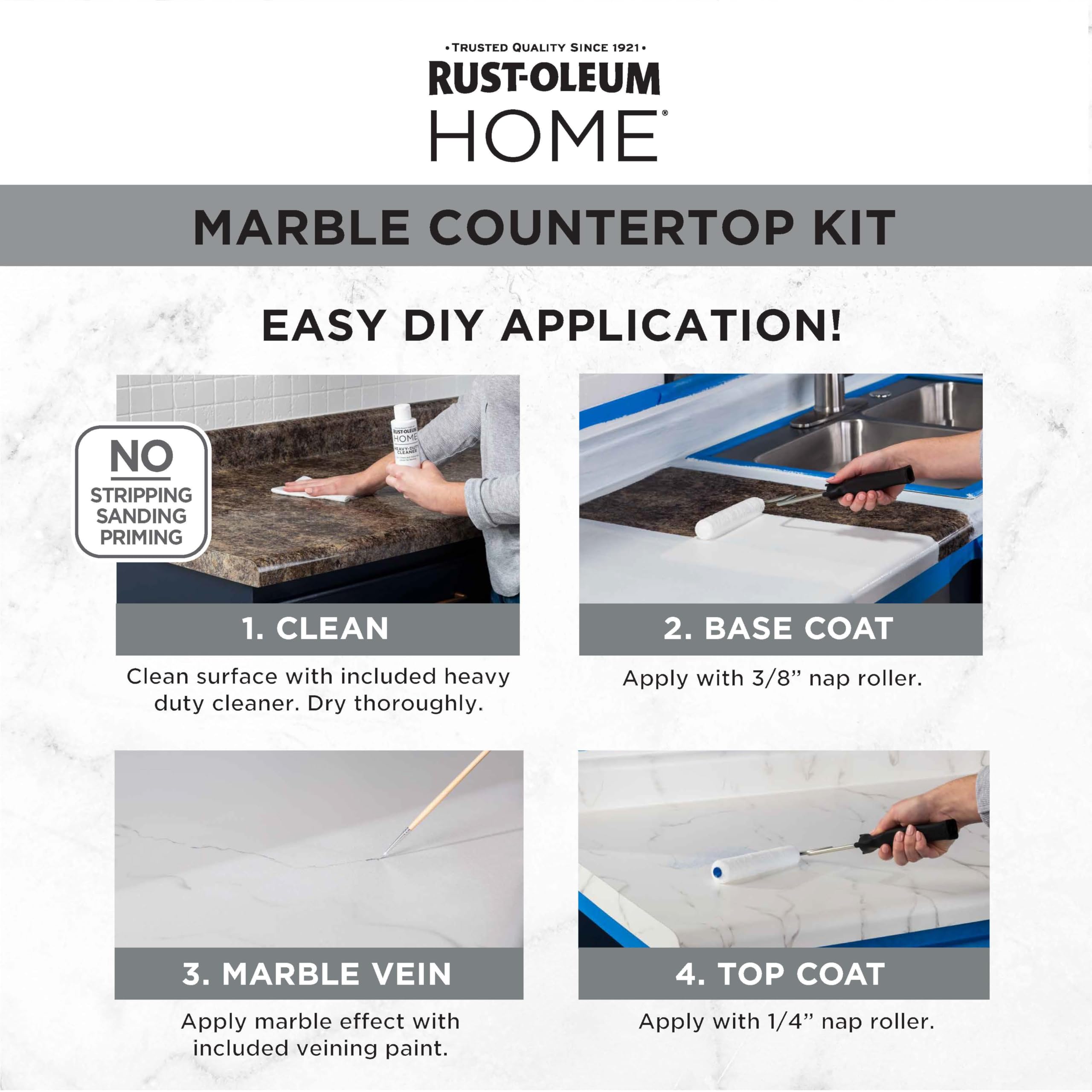 Coverage up to 75-100 sq ft per kit for larger projects.