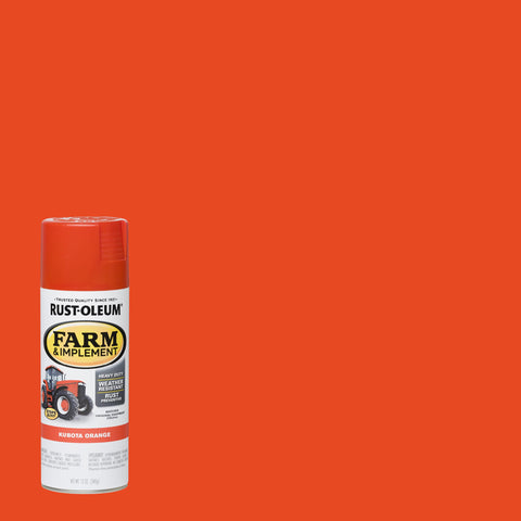 Rust-Oleum Kubota Orange color swatch showing OEM color match.