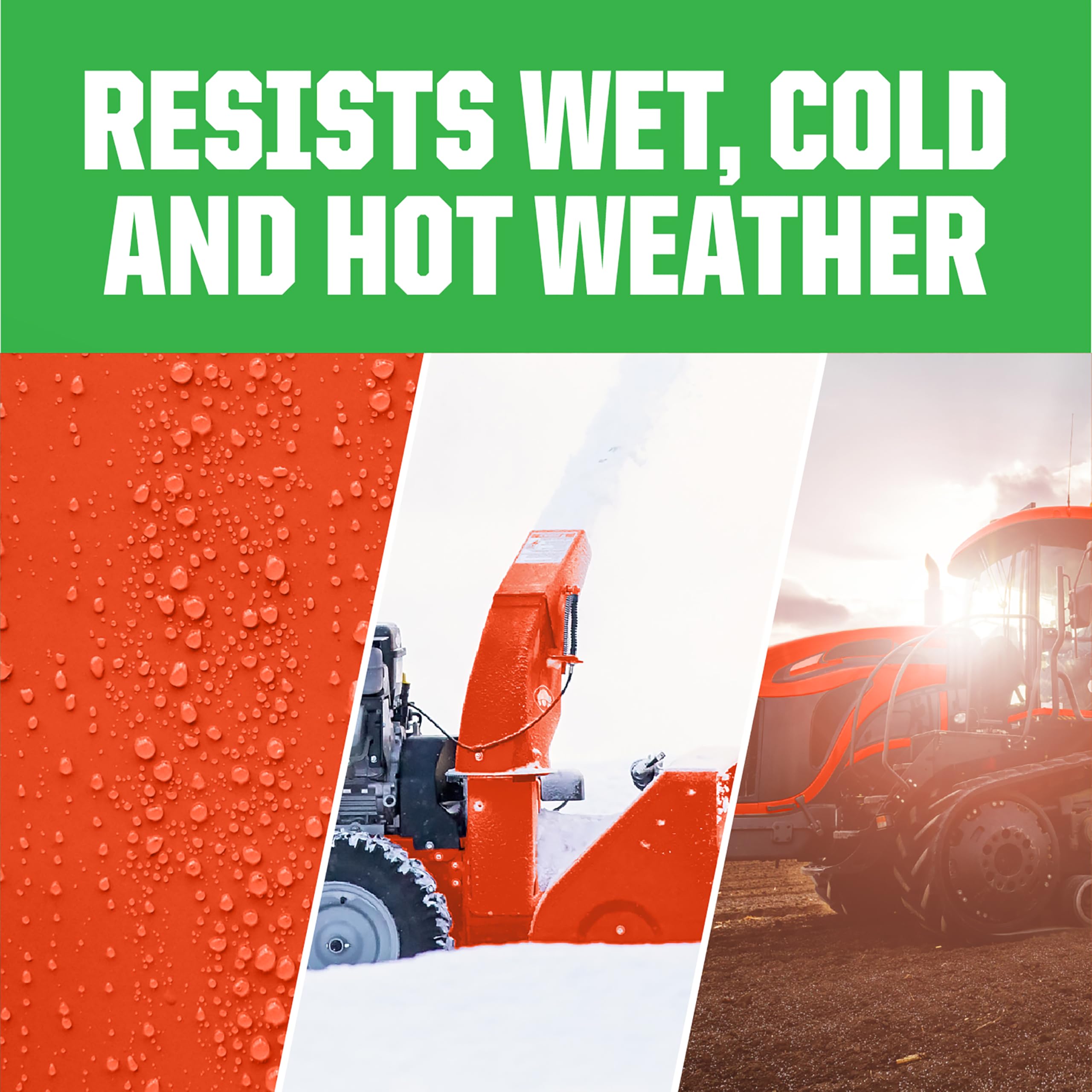 Rust-Oleum Kubota Orange on metal tractor hub for protection.